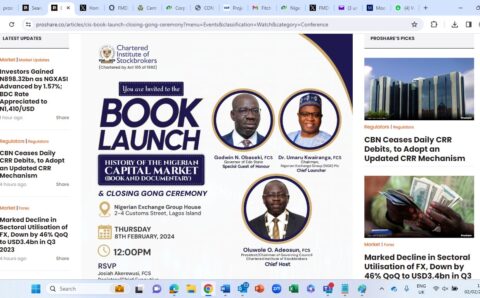 Stockbrokers’ first Book and Documentary  on Capital Market for Presentation